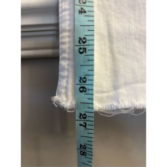 Stradivarius Culotte High-rise Wide Leg Ankle Jeans sz 28 / 6 raw hem 90's - Picture 5 of 7